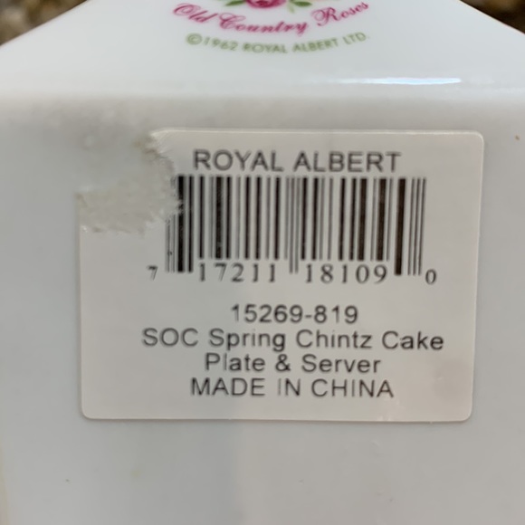 Royal Albert SOC Spring Chintz Cake Plate & Server, NIB, beautiful piece - Picture 12 of 14